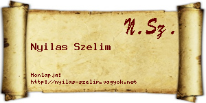 Nyilas Szelim névjegykártya